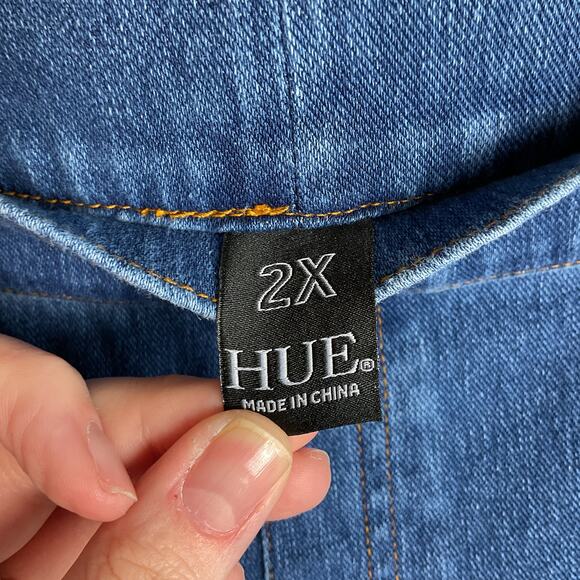 Hue Womens Stretch Medium Wash Denim Style Leggings Jeggings Size 2XL - Picture 5 of 11